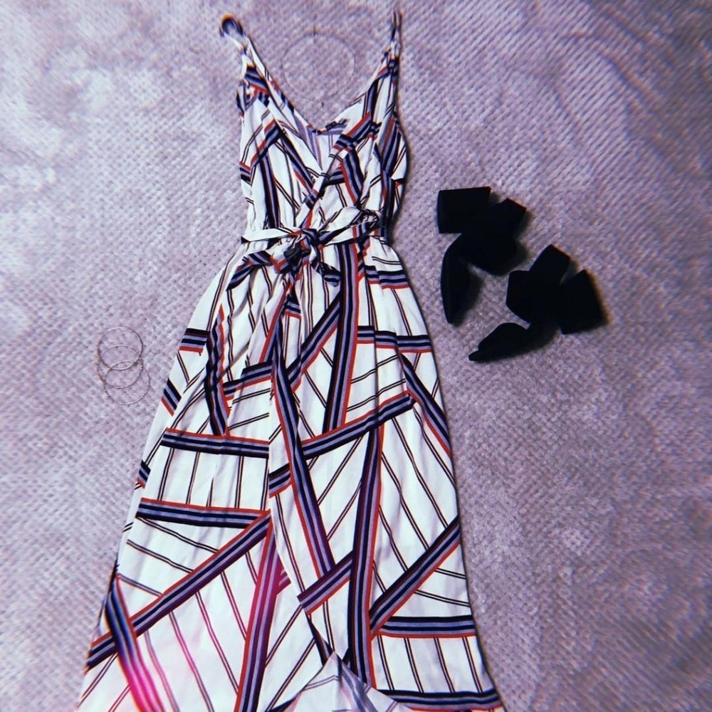 Q&A Multi Directional Striped Dress